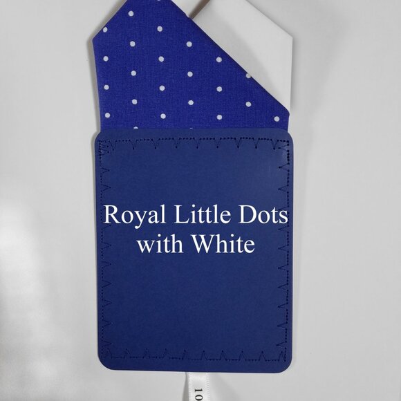 NEW - Contrasting Color 100% Cotton Pre-Folded Pocket Square Handkerchief Insert - Picture 4 of 8